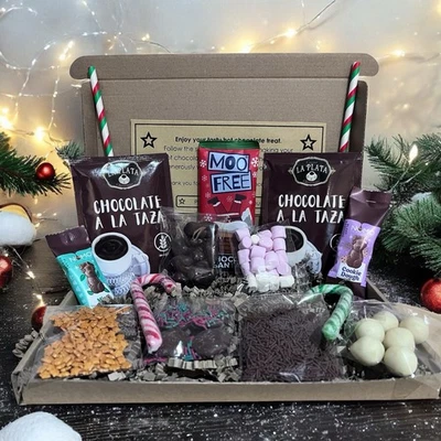 Personalised Hot Chocolate Letter Box Gift Set: Vegan; Gluten-free; Dairy-free - Image 1 of 3