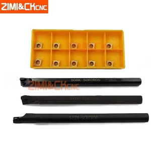 3PCS S08K-SCKCR06 S10K-SCKCR06 S12M-SCKCR06 Toolholder + 10PCS CCMT060204 Blade - Picture 1 of 2