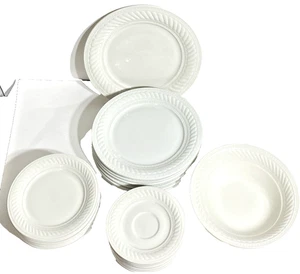 Gibson Designs Imperial Braid Dinnerware Lot. 6Dinner Plates+ 12"platter+9"bowl+ - Picture 1 of 9
