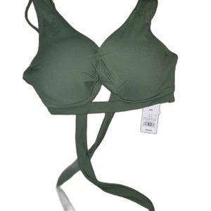 NWT Shade and Shore Size 38D Dark Green Bikini Top - Picture 1 of 4