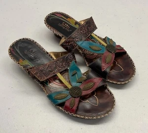 Spring Step Pola Women's Wedge Slide Sandals FLORAL US size 10 EUR 41 - Picture 1 of 11