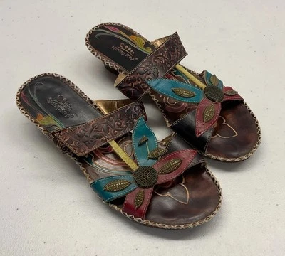 Spring Step Pola Women's Wedge Slide Sandals FLORAL US size 10 EUR 41 - Image 1 of 4