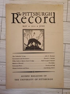 1934 The Pittsburgh Record University of Pittsburgh Alumni News Pitt 40 Seiten - Bild 1 von 13