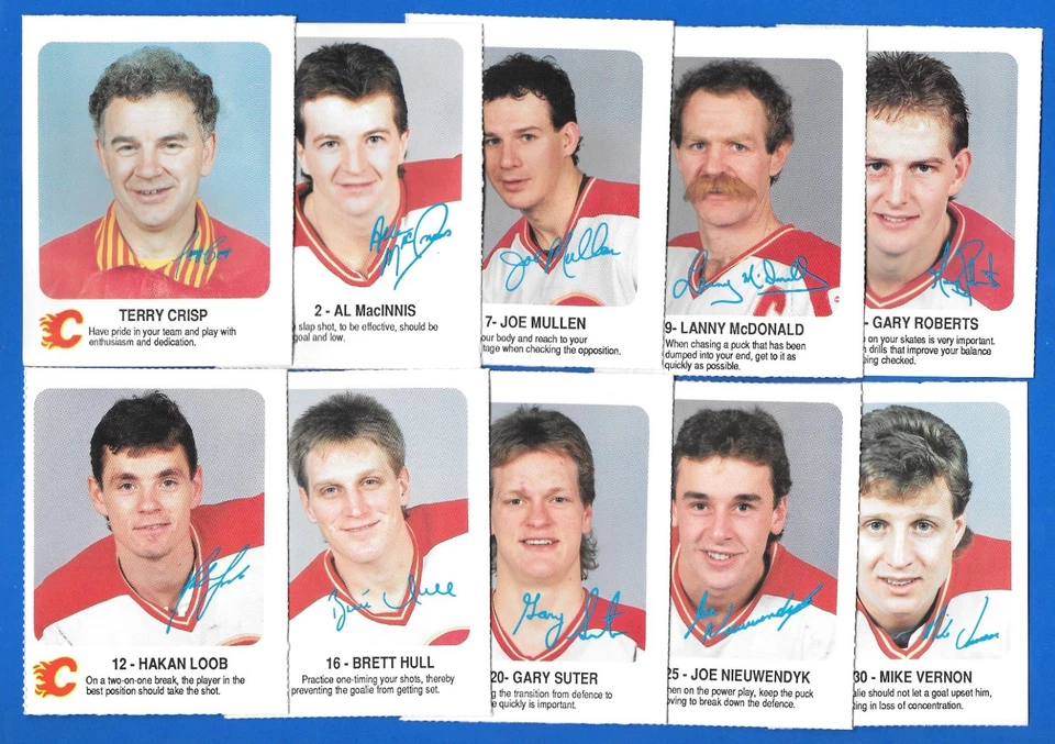 1987-88 CALGARY FLAMES RED ROOSTER NHL HOCKEY CARD SEE LIST - Image 1 of 1