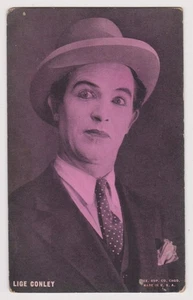 Lige Conley vintage 1920s Exhibit Supply Co Film Star Arcade Card - Picture 1 of 2