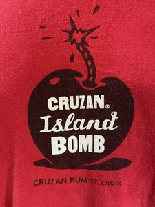 Cruzan Rum - St Croix, USVI - Island Bomb - Adult LG Red T Shirt - Picture 1 of 9