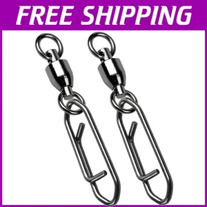 Smooth-Action Fishing Swivels with Ball Bearings - Durable Stainless Clips Pack - Picture 1 of 9