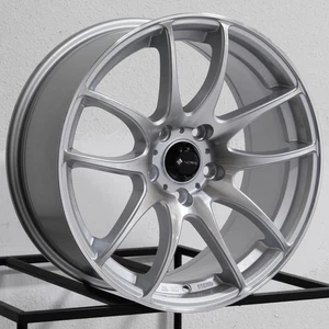 One 17x8 Vors TR4 5x100 35 Silver Machined Wheel Rim 73.1 TR04178050035SF - Picture 1 of 6