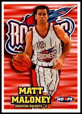 1997 Matt Maloney Skybox NBA Hoops Basketball #61 Houston Rockets - Image 1 of 2