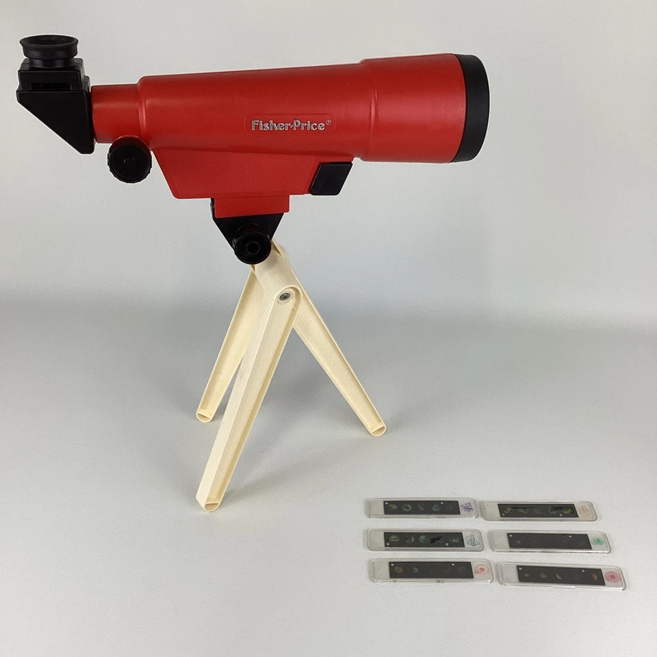 Fisher Price Starscope Telescope Set Slide Viewer Tripod Astronomy Vintage 1986 - Image 1 of 4
