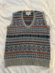 Brora Fair Isle Wool Tank Top Sleeveless Jumper - 12 - Picture 1 of 7