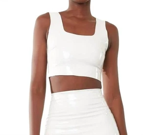 Commando Kunstleder Crop Top weiß - Bild 1 von 17