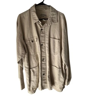 Camisa Cazadora Unionbay Y2k Talla Pequeña Beige Informal Abotonada Foto 1 de 4