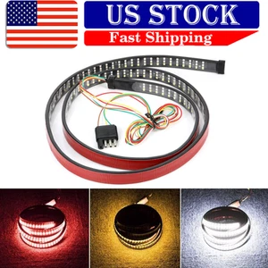 60" 5 MODES Truck Strip Tailgate Light Bar 3Row Reverse Brake Signal Tail Light- - Picture 1 of 12
