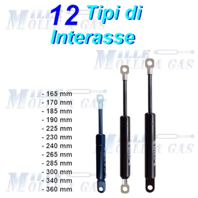 1 PISTONE A GAS MOLLA AMMORTIZZATORE PER MOBILI, CUCINA, SELLA, Foro Ø 6,1 mm - Immagine 1 di 4