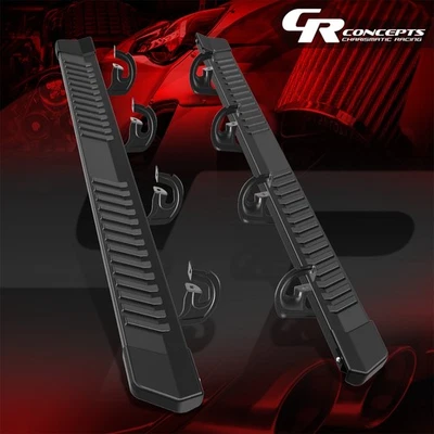 PAIR 6"BLACK EXTRUDED RUNNING BOARD STEP BAR FOR 2004-2014 FORD F150 CREW CAB - Image 1 of 4