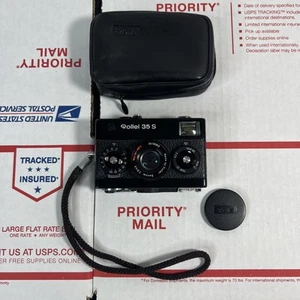 Nr Mint - Rollei 35 S Film Camera Black 40mm f2.8 Lens + Case / Cap - WARRANTY - Picture 1 of 11