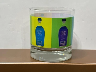 Elijah Craig Bourbon Whiskey Rocks Glass - Colorful Bottle Pictures - Image 1 of 4