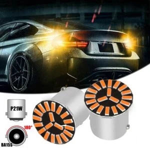 4x Car LED Rear Turn Signal Light Blinker Indicator Amber Bright Bulb 1156 7506 - Picture 1 of 12