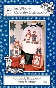Raggedy Baggedy Ann & Andy, Applique Pattern 142 by The Whole Country Caboodle - Picture 1 of 2