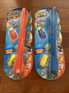 Lot Of 2 Mighty Beanz Flip Track Blue & Red New - Picture 1 of 4