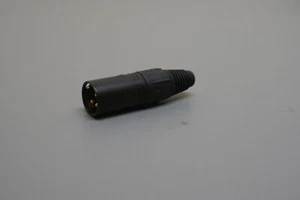 NEUTRIK 3-Pin XLR Male Connector -Black 1K - Picture 1 of 3
