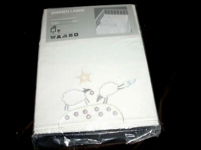 NUEVO~IKEA~MINNEN LAMM~ANNIE HULDEN~CUNA~CUBIERTA DE EDREDÓN 43"x59"~FALSO DE ALMOHADA 14"x22" Foto 1 de 4