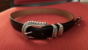 Size Medium Brighton belt Black Leather Reptile Style - Picture 1 of 7