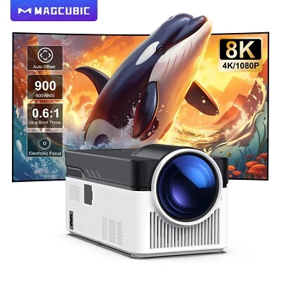 HY450 Projector Ultra Short Throw Auto Offset 1080P 8K Electronic Focus Voice - Image 1 of 4