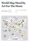 Art for the Home Childrens Kids World Map Atlas Wall Mural Wallpaper Covering