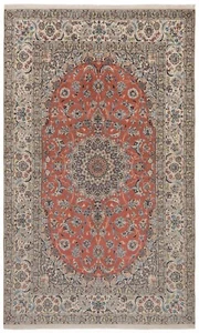 Alfombra persa anudada a mano Nain 6la 251x154 cm-oriente, alfombra, alfombra, naranja - Imagen 1 de 12