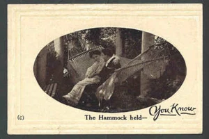 1910 RPPC Romantic Couple On Hammock Used - Picture 1 of 1