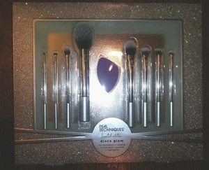 Real Techniques Limited Edition Disco Glam 9 Piece Make Up Brush Set - Picture 1 of 7