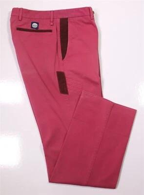 Pantalones chinos de algodón rosa para hombre Incotex ribete de cuero gamuza 30x30 Foto 1 de 4