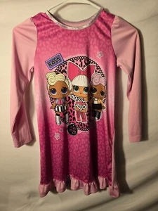 Lol Surprise girls Nightgown gown Sleep Shirt Size 8 Pink Free Shipping - Picture 1 of 3
