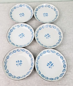 Set of 6 Vintage Symphony in Blue Fine China 5 1/2" Berry/Dessert Bowls - Picture 1 of 11