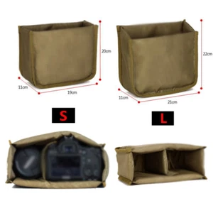 Insert Liner Case Padded Protective Bag For DSLR SLR Camera Lens and Accessories - Picture 1 of 11