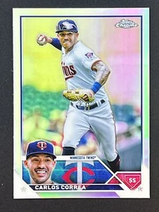 Carlos Correa 2023 Topps Cromo Refractor #140 Minnesota Twins - Imagen 1 de 2