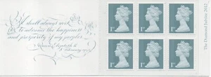 GB 2012 Barcode Booklet SG MB11 6 x 1st Jubilee S/A Mint (IJ8) - Picture 1 of 2