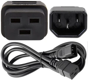 Lote de 25 piezas/piezas 6 ft C19~C14/macho caldera cable adaptador de corriente 14awg 15A CA - Imagen 1 de 4