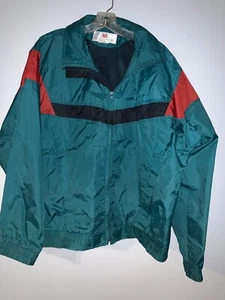 Vintage 1990s Wilson Track Suit Mens Large Green Jacket and Pants Nylon - Picture 1 of 17