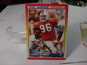 1990 Score Football #299 - Cortez Kennedy ROO, RC - Miami Hurricanes 90-357 - Picture 1 of 2