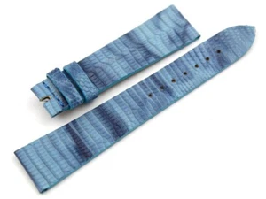 Watch Strap Lizard Tejus Light Blue 20/16mm Barb Made Italy Strap Band - Picture 1 of 4