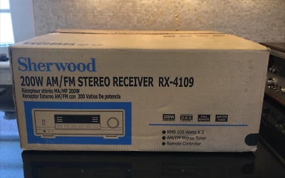 Sherwood RX-4109 200W AM/FM Stereo Receiver w/Phono Input NOS New Open Box - Image 1 of 4