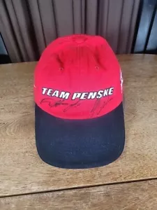 Team Penske Hat Red Strap Back IndyCar Castroneves #3 Hornish#6 Signed Cap - Picture 1 of 8