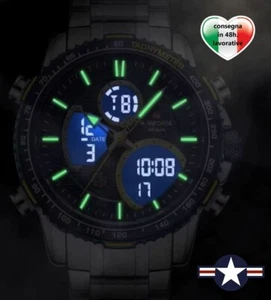 🏕️✈️ OROLOGIO CRONOGRAFO PILOTA NAVYFORCE CHRONO, ALLARME, TIMER LEGGERE SOTTO⏬ - Foto 1 di 14