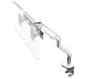 NEW M8 Humanscale Dual Monitor Arm Crossbar - Aluminum White Clamp On Desk Mount - Picture 1 of 8