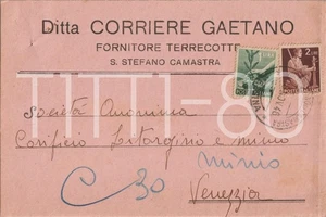 S. STEFANO CAMASTRA - CORRIERE GAETANO - FORNITORE TERRECOTTE (MESSINA) 1946 - Picture 1 of 1