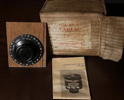 NUEVO VARIAC Modelo 200-B Radio General Ferrocarril Eléctrico Electro Motivo Control Foto 1 de 4