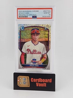 2023 Bowman Chrome Jesus Caba Prospects- Speckle 070/299 No. BCP-164 PSA 10 8... - Image 1 of 2